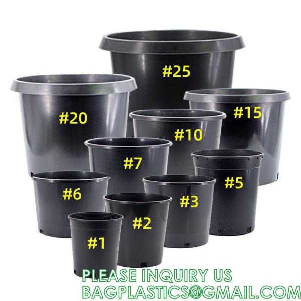 Multi Drainage Holes, Plastic Black Square Plant Flower Nursery Pot, Planter Plant Flower Seedling Nursery Pots