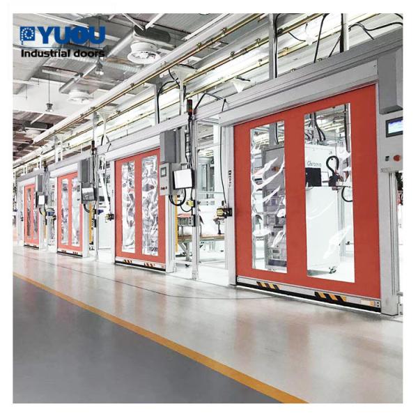 Automatic PVC Fabric Curtain Rolling Shutter Door Quick Opening