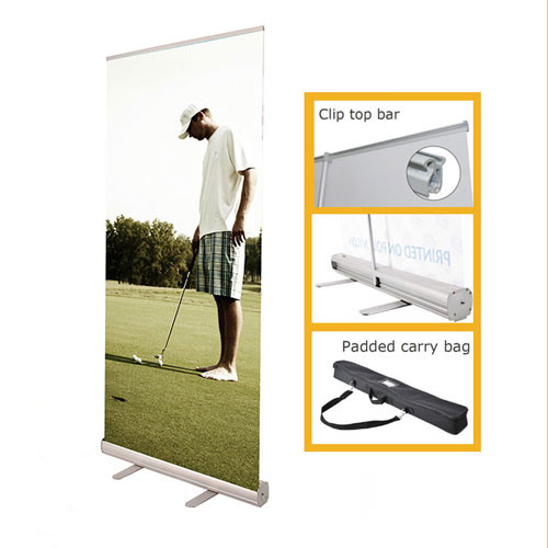 Portable Retractable Stand Up Banners , Pull Up Retractable Display Stands