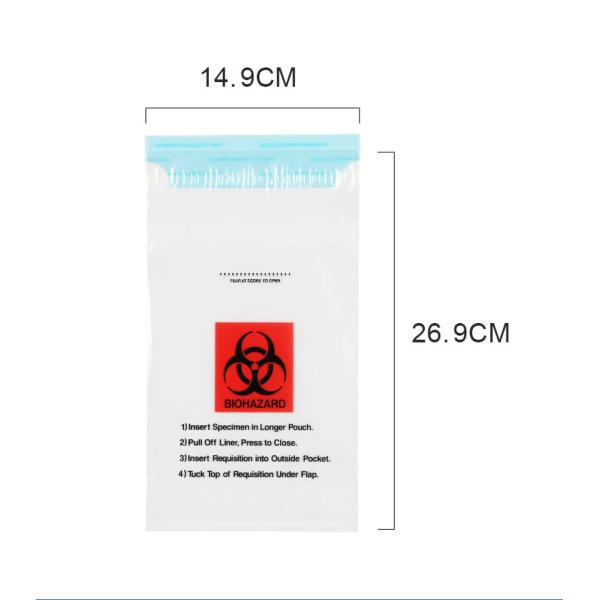 95kap LDPE Thick 0.04mm Autoclave Plastic Bags Biohazard Ziplock