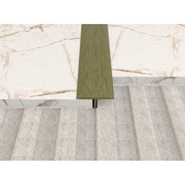 Elastomeric Sealant Brass Transition Strip Floors Coverings Thick Carpet