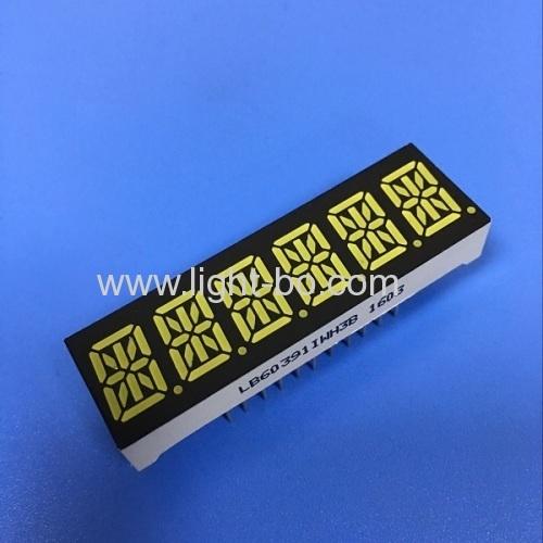 OEM 10mm Six digit 14 segment led display common anode for Instrument panel