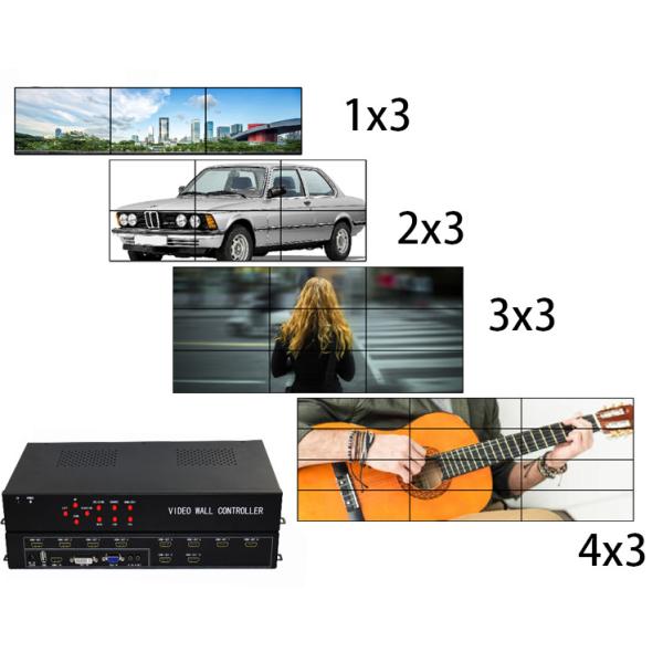 1 In 8 Out / 1 In 9 Out HDMI 3x3 LCD Video TV Wall Controller with 9 screens