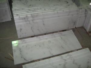  China White Marble Stairs & Risers, Guangxi White Marble Non-Slip Stairs Tread, China Carrara Marble Steps,Staircase Manufactures