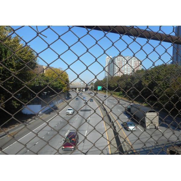 High Strength 2mm Pvc Coated Chain Link Fencing Burglary Resisting Black Window Screen