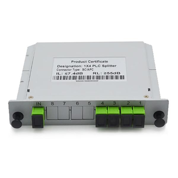 Mini Card 4 Way Optical Splitter G657A Fiber Optic Cable Splitter Lgx Box