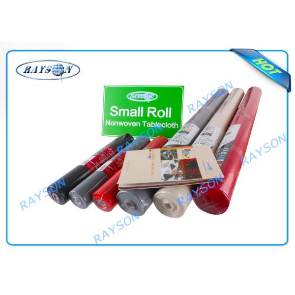 Shrink Film Packing Non Woven Tablecloth In Small Roll For Restaurant / Party