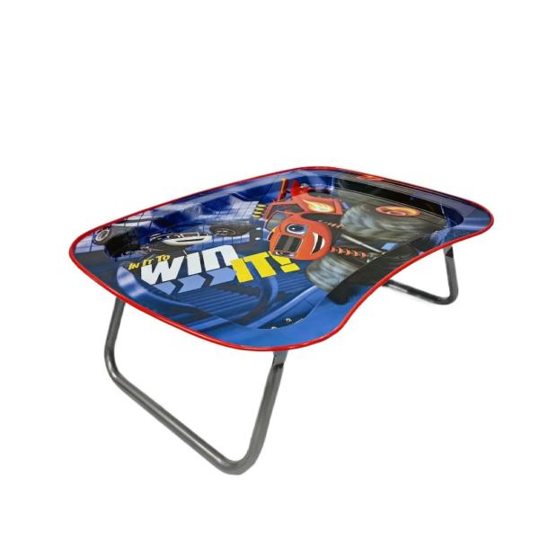 DADI Embossed Tinplate Metal Tin Tray Foldable Children's Tray With Legs Blue