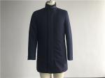 Mens Cavalry Twill Coat Navy Color With Funnel Collar Plastic Zip Through