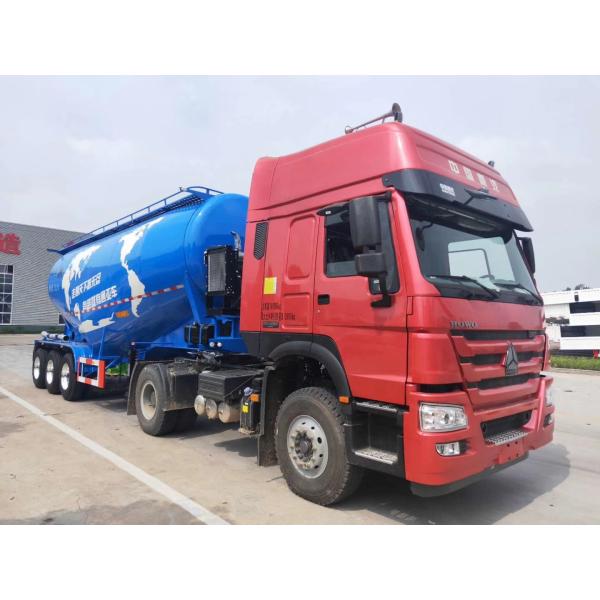60 Tons Bulk Cement Tanker , Cement Tanker Truck 3 Axles With Wechai Motor
