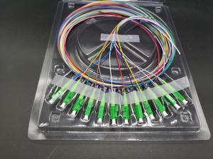 China LC APC Connector Fiber Optic Cable 12 Colors Pigtails SM G657A1 LSZH Blister Box on sale