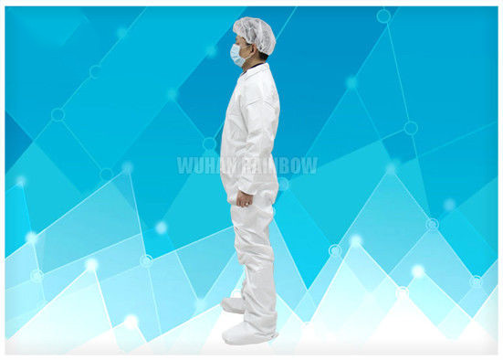 Breathable Disposable Painters Coveralls , Disposable Asbestos Suits CPE