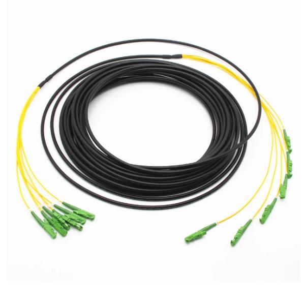 Outdoor 6 Core 9/125 OS2 Fiber Optic Cable Single Mode E2000/APC Multifiber Cable Assembly