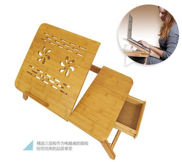 green bamboo computer table/laptop desk