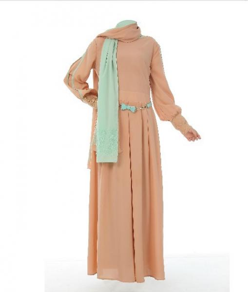 Quality Long Sleeve Relaxed Ankle Maxi Dress Round Neck With Polyester for sale