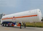 Stainless Steel 304 LNG Tank Truck Trailer 3 Axles with 55000L High Vacuum