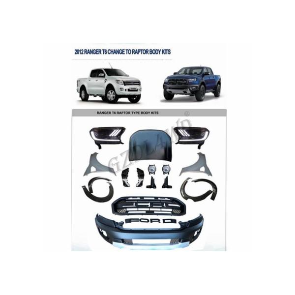 Raptor Conversion 2018 2019 T8 Wide Body Kit for Ford Ranger 2012 2015 T6