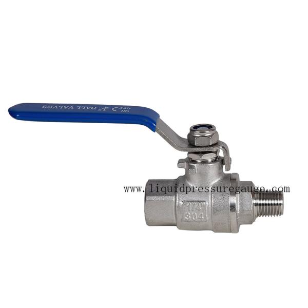 2 PC 1/4 Inch Instrument Manifold Ball Valve Male To Female Stainless Steel