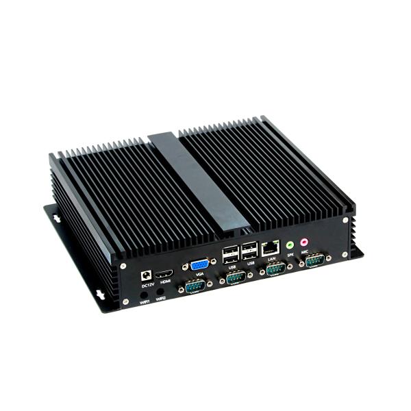 Black Shell Mini Embedded Industrial PC With Intel I3/I5/I7 Processor