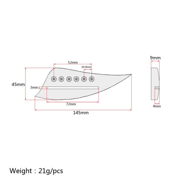 Triangle 6 String Guitar Bridge Replacement Rosewood Bridge Plate Repair