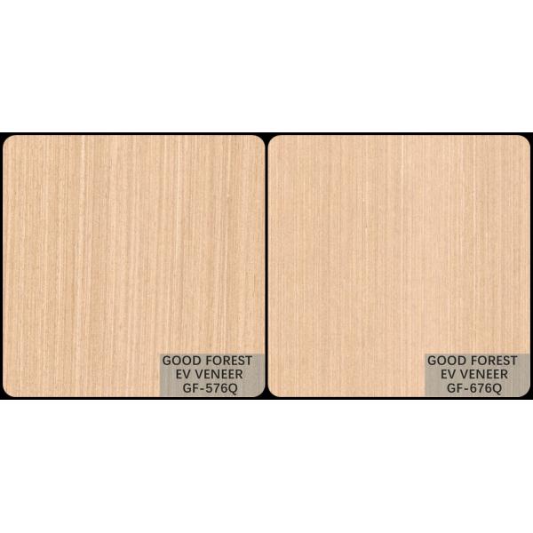 Artificial Wood Veneer Pearl Oak With Vertical Grain And White Color Popular
