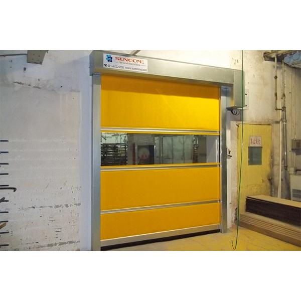 High Speed Shoulder Protection PVC Roll Up Door / Rolling Steel Doors ISO Approved
