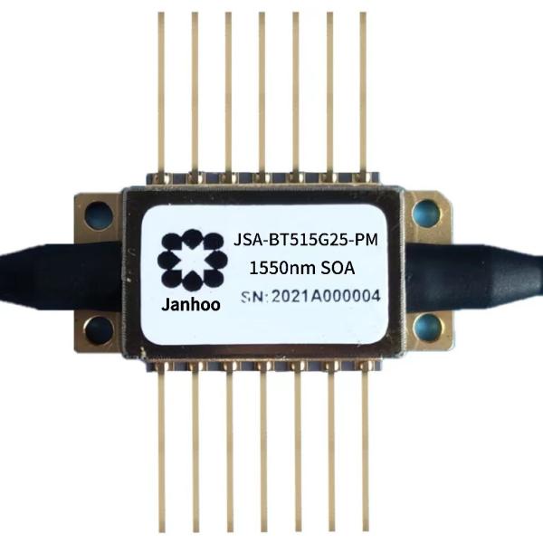 Janhoo Advanced 1550nm PM SOA 14pin Butterfly For Optical Fiber Sensing System Janhoo Semiconductor Optical Amplifier