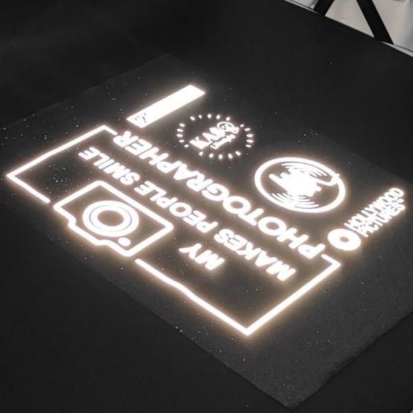 Custom Reflective Heat Transfers Flat / 1mm Thickness Reflective Clothes Stickers