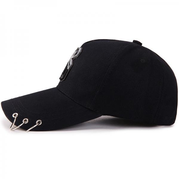 High Quality New Fashion Casual Hip-hop rivets Sport Cap Custom Unisex Ponytail trucker hat color:dark blue size:adult