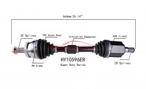  2013-2018 Hyundai Santa Fe CV Axle Assembly HY10596ER Axle Shaft Assembly Manufactures