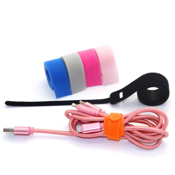 150mm Hook And Loop Cable Tie UV Resistant Customization For Charging Cable