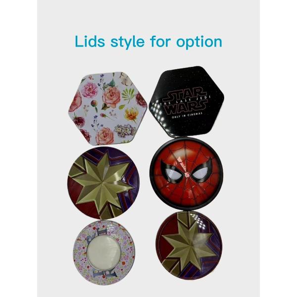 DADI Custom Logo Cheese Popcorn Tin Tinplate Popcorn Metal Bucket with Lid