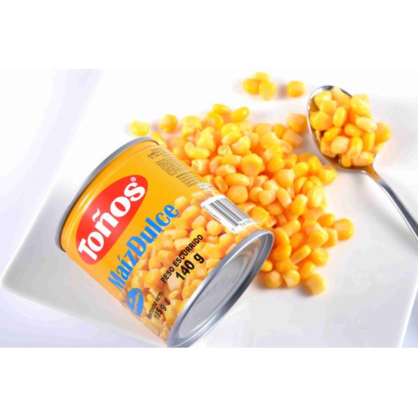 Golden Yellow Canned Sweet Corn Fresh Raw Material Various Specification