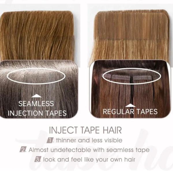 7.5*70cm Invisi Tape Hair Extensions 0.200kg Gross Weight Perfect for All Hair Types