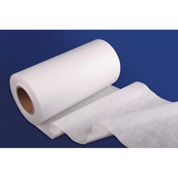 Plain Type White Non Woven Cotton Fabric Medical Nonwovens 75-2400mm Width