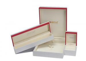 China White & Red Modern Jewelry Box  , Plastic + Paper + Velvet Women'S Jewelry Box on sale