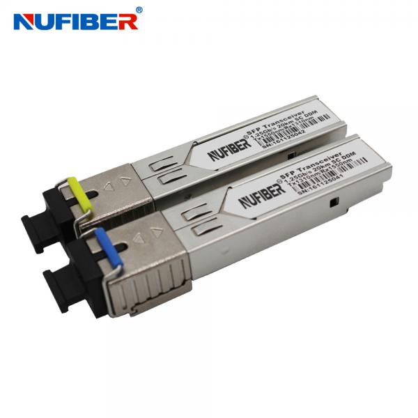 Compatible Cisco Fiber Optical Transceiver Module Sfp 1G Bidi SC 20km 1310 / 1550nm