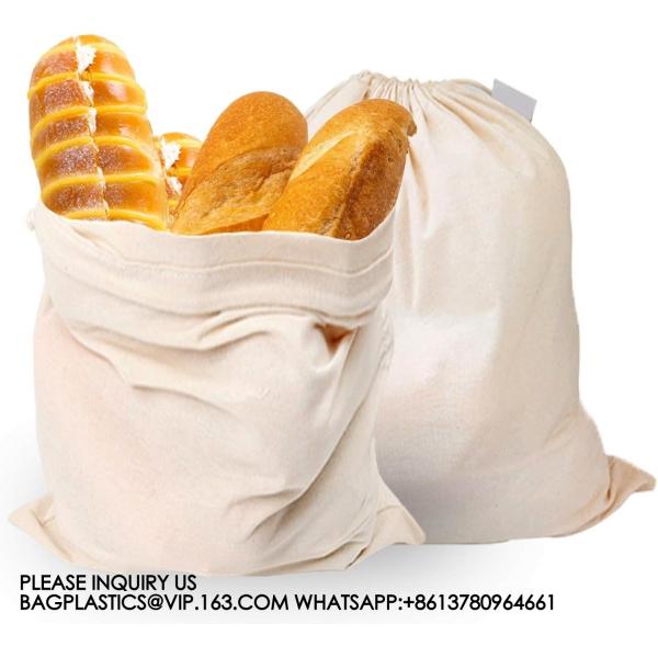 Burlap Linen Bread Bag Cloth Bread Bags, Linen Bread Bags Large Reusable Bread Bags For Homemade Bread Sourdough
