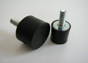  Black High Elasticity Rubber Shock Mounts / Anti Vibration Machine Mounts Manufactures