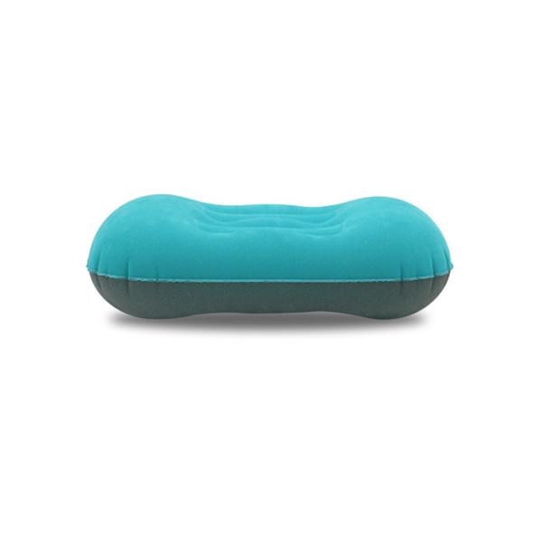 Blue / Green Color Inflatable Travel Pillow Polyester / Cotton Material