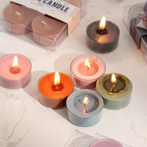  AROMA HOME 4 pcs Pack Aromatherapy DIY High Quality Ginger orange Rose Fragrance Soy Wax Scented Tea Light Candles Manufactures
