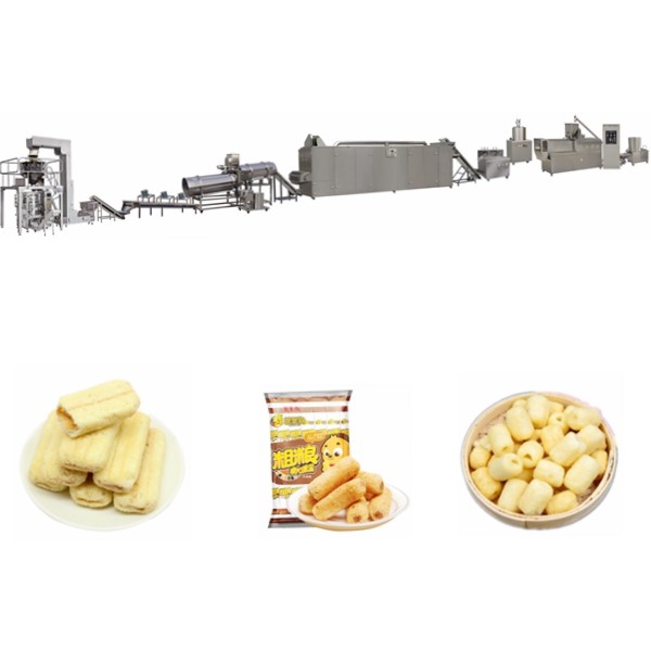 Silk Road 65 70 70C Snacks Production Line 92kw Wheat Puffing Machine