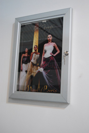Mitred Corner Lockable Poster Frames , 45 Mm Advertising Poster Snap Frames