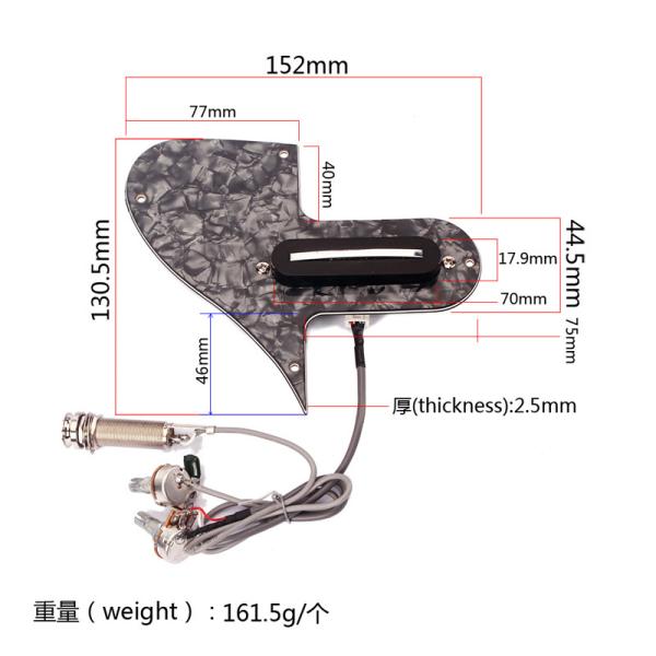 Mandolin Pickguard Plate single coil mandolin pickup A500k B500k Pot