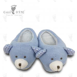  Stuffed Plush Baby Shoes 8cm PP Cotton Warm Bear Blue Head Newborn Shoes Manufactures