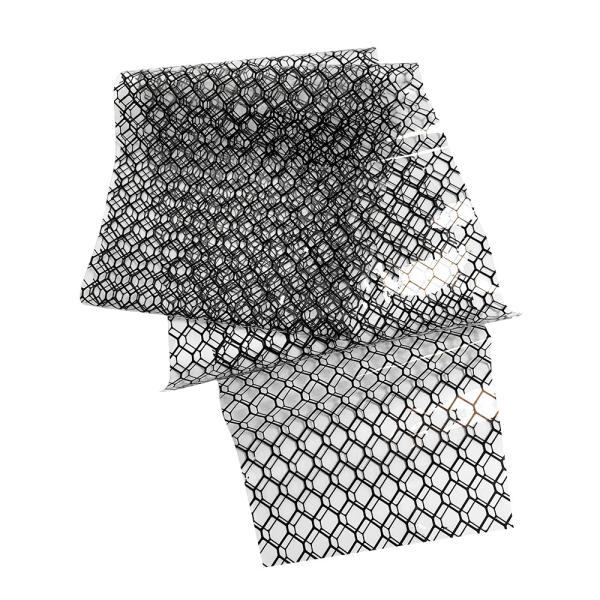 ESD Double Sided Transparent PVC Grid Curtain 0.3mmx1.37mx30m