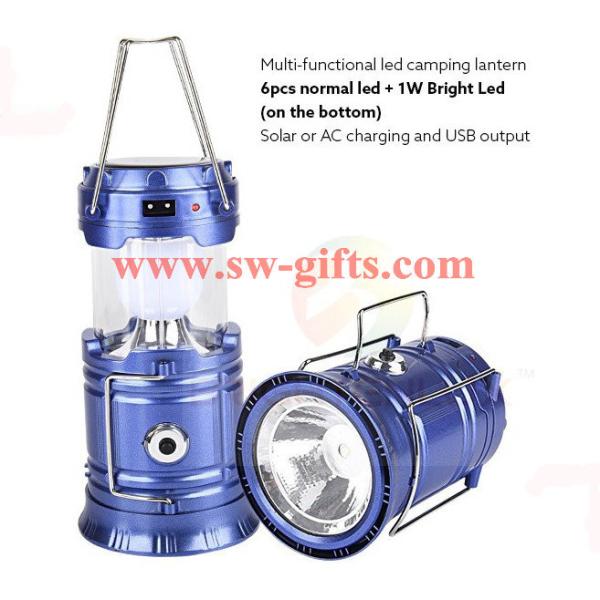 Plastic Multi-function Solar Camping Lantern Rechargeable,Portable Solar Rechargeable led Camping Lantern Flashlights
