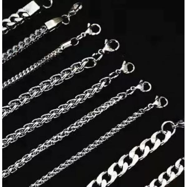 ODM Removable Handbag Metal Chain Antioxidant Stainless Steel Flat Chain Rustproof