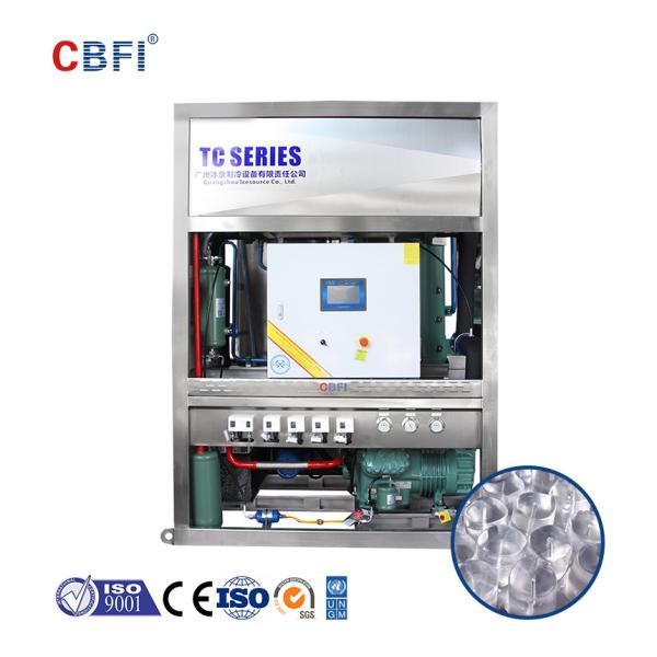 5000kg Per Day Tube Ice Making Process / Air Cooled Ice Maker TV50