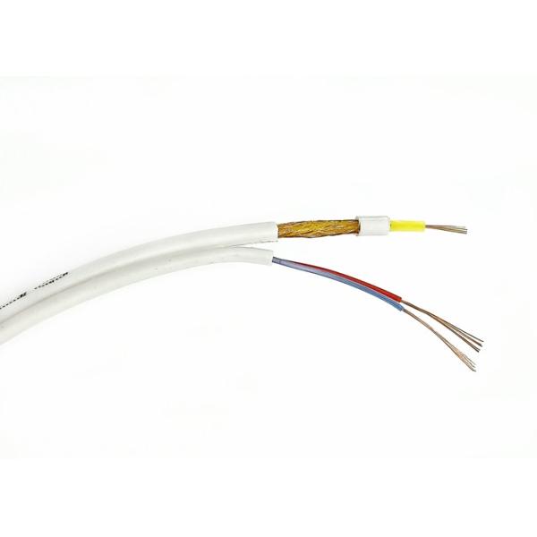 RF4+2C Mini CCTV Camera Cable , Siamese Coaxial Cable Yellow SOLID PE to Brazil